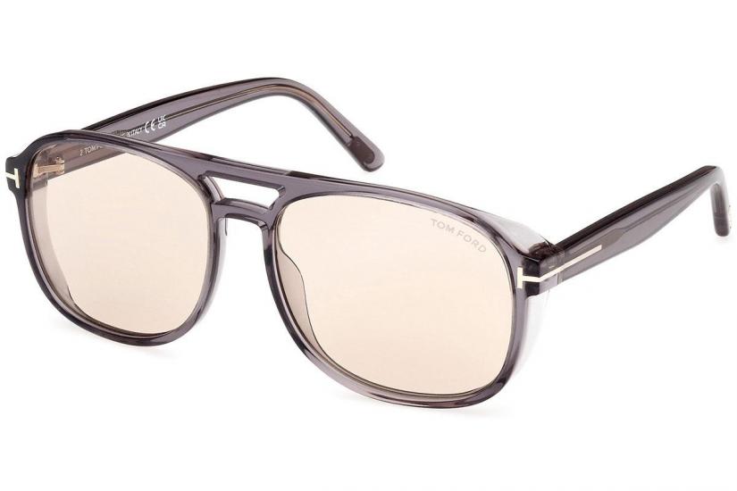 Tom Ford ROSCO (FT1022-20E) 58 | Photochromic Unisex Gri Güneş Gözlüğü